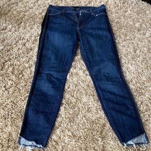 Mother Jeans Stunner Zip Ankle Fray